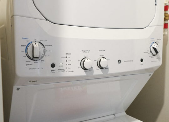 Washer and dryer included in unit at WH Flats new luxury apartments in south Lincoln NE 68516