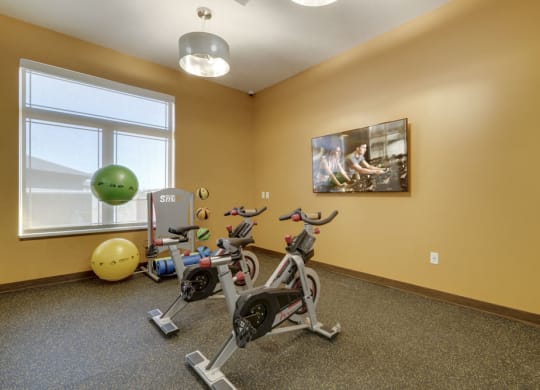 Spin studio at WH Flats apartments in south Lincoln NE
