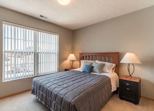 large bedroom with big window for lighting at Williamsburg Park Apartments in Lincoln NE
