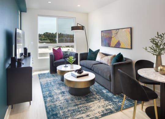 Living Room with Modern Furniture  at The Q Topanga, California, 91367