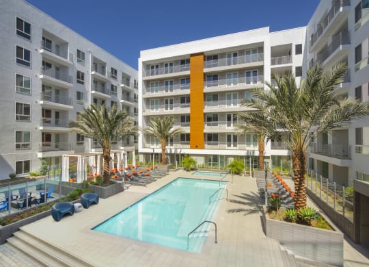 Resort Style Pool Daytime at The Q Topanga, California, 91367