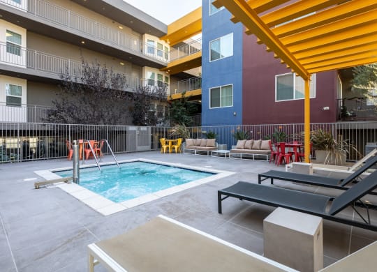 Hot Tub Common Area at Legacy Apartments, Northridge, CA