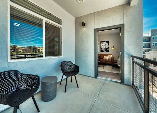 Balcony with 2 chairs at Cuvee, Glendale, 85305