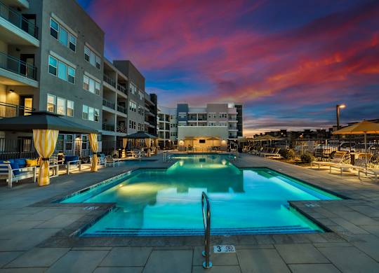 Resort style Pool with Cabanas at Cuvee, Glendale Arizona
