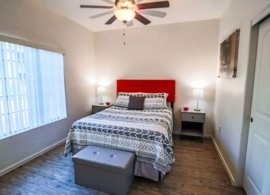 Bedroom, Bed, Chair, Interior Design, Bathroom, Closet
