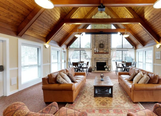 Clubhouse interior at Deercross Apartments, Cincinnati, OH, 45236