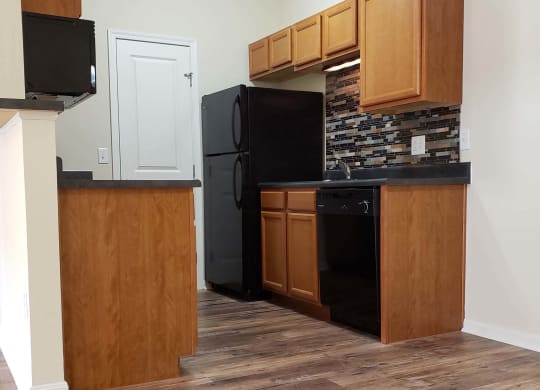 Wooden cabinets at Residences at Northgate Crossing, Columbus, Ohio