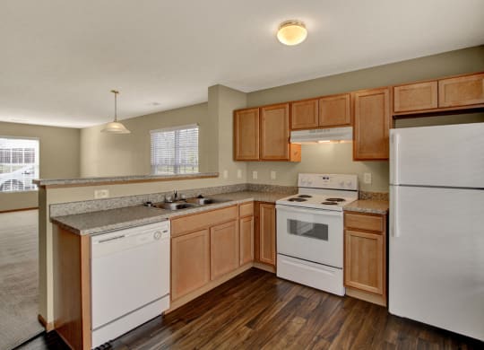 Townhome Kitchen at Brookfield Village Apartments, Ohio