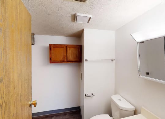 Bathroom with white interior at Quail Meadow Apartments, Cincinnati, OH, 45240