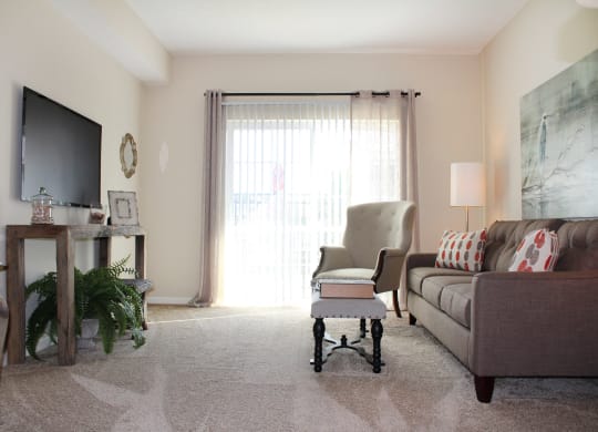 Living room at Residences at Northgate Crossing, Columbus, OH, 43235