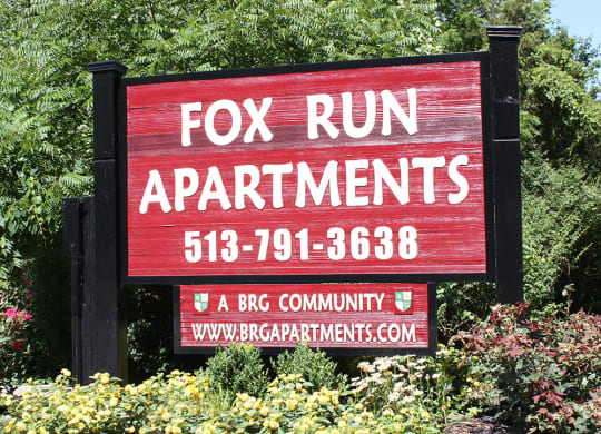 Fox Run Sign at Fox Run Apartments, Ohio, 45236