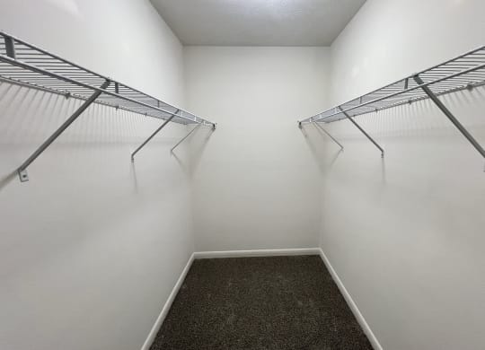 the walk in closet at Fox Run Apartments, Cincinnati