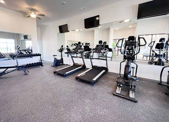 Gym with Treadmills at Hebron Station Apartments, Kentucky, 41048