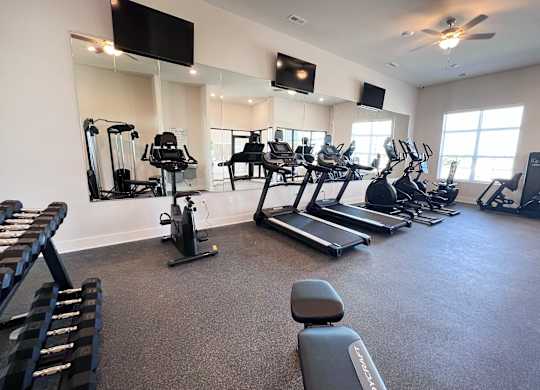 Fitness Center at Hebron Station Apartments, Hebron, KY, 41048