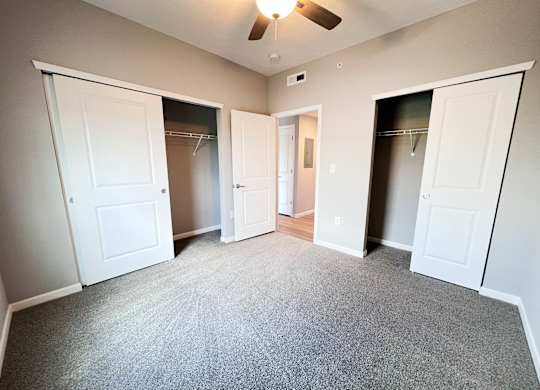 Two Empty Closets at Hebron Station Apartments, Kentucky