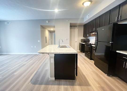 Residential Kitchen at Hebron Station Apartments, Hebron