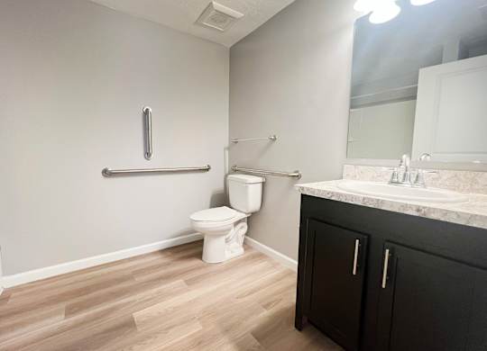 Renovated Bathroom at Hebron Station Apartments, Hebron, Kentucky