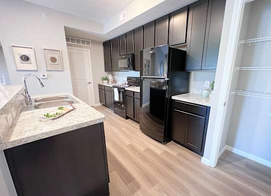 Open Kitchen Floor Design at Hebron Station Apartments, Hebron, 41048