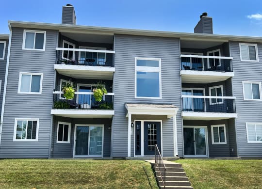 a large gray apartment building at Deercross Apartments, Cincinnati, Ohio
