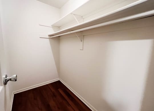 a walk in closet at Concord Woods Apartments, Milford, OH, 45150