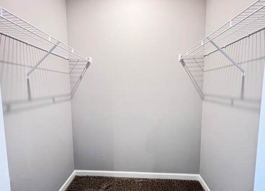 Empty Walk-In Closet at Hebron Station Apartments, Kentucky