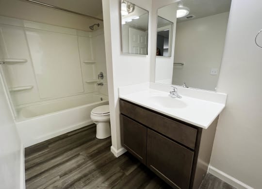 Sink and tub at Deercross Apartments, Cincinnati, OH