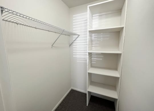 White closet at Deercross Apartments, Cincinnati, OH, 45236