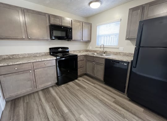 Modern Kitchen With Custom Cabinet  at Revere Village Apartments, Ohio, 45458