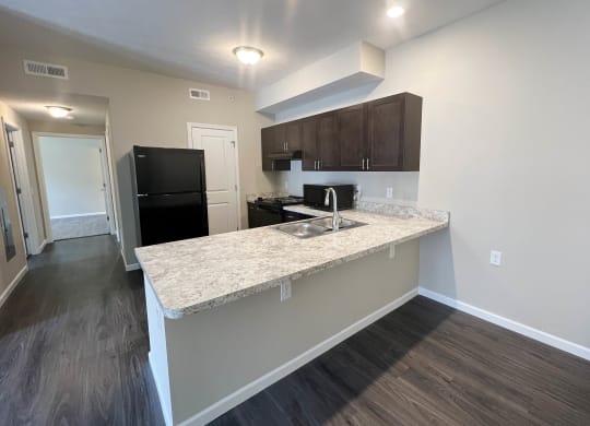Kitchen and cabinets at Parkway Trails, Florence, Kentucky