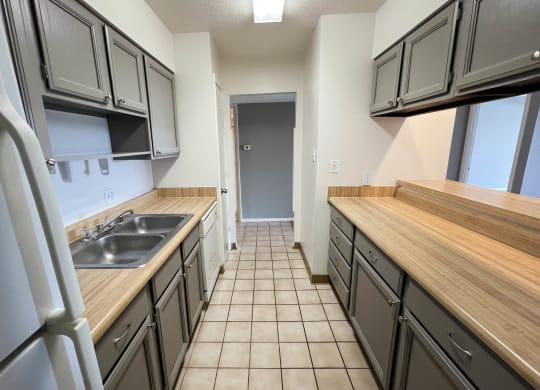 Wooden cabinets at Indian Lookout Apartments, Ohio