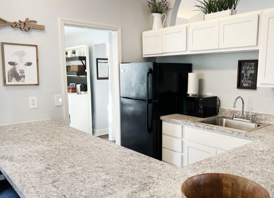 Clubhouse Kitchen at Woodhills Apartments, West Carrollton, OH