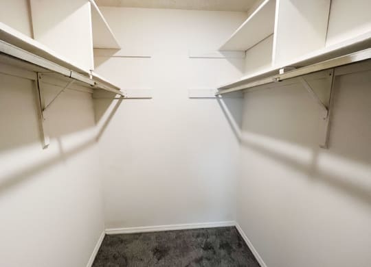 a spacious walk in closet at the historic electric building in fort worth, tx  at Summit East - A Senior Community, Cincinnati, OH