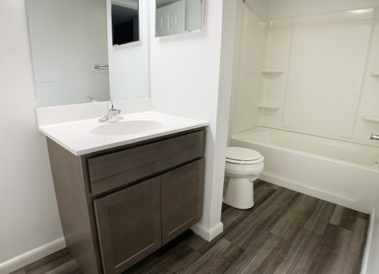 Bathroom at Steeplechase Apartments, Loveland, Ohio