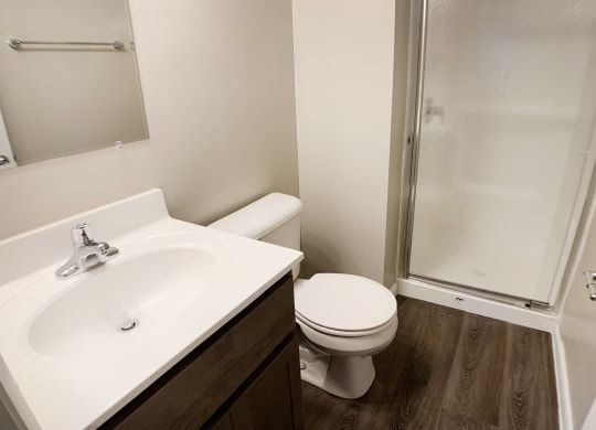 Renovated Bath  at Revere Village Apartments, Ohio