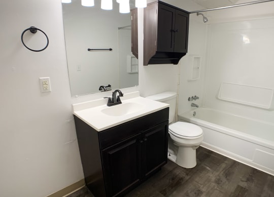 Crown Pointe Bathroom at Crown Pointe Apartments, Covington, KY