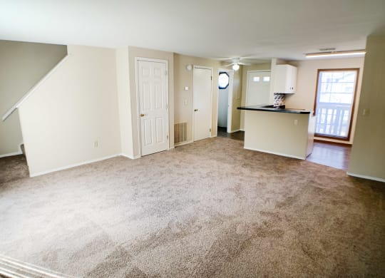 Vacant Living Area at Woodhills Apartments, West Carrollton, OH
