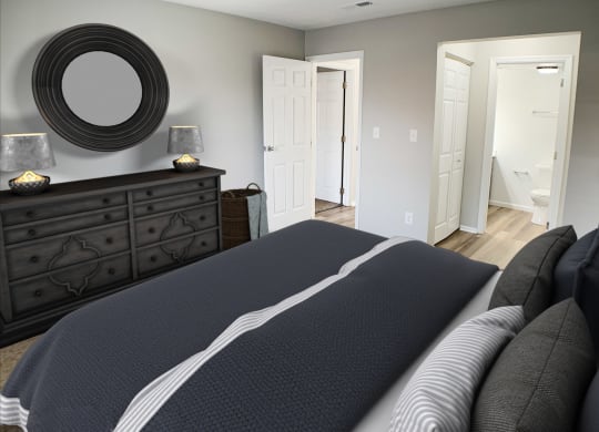 Virtual Model Bedroom at Steeplechase Apartments, Loveland, OH, 45140