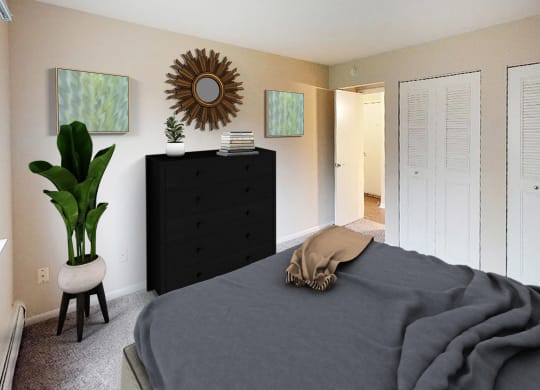 Bedroom at Crown Pointe Apartments, Covington