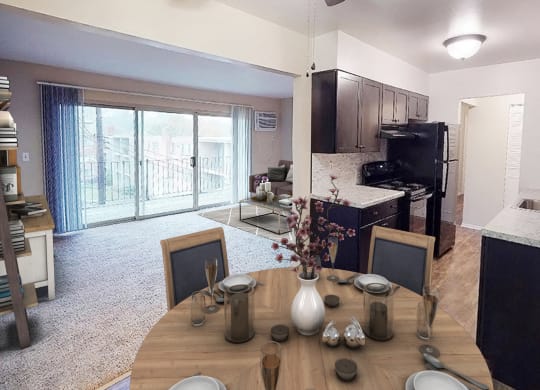 Crown Pointe Renovated Kitchen at Crown Pointe Apartments, Covington, KY, 41014