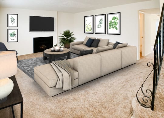 Living Room  at Revere Village Apartments, Centerville, OH, 45458