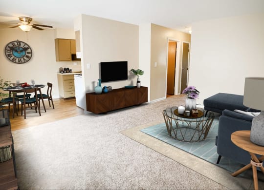 Living room area at Sharondale Woods Apartments, Cincinnati, 45241