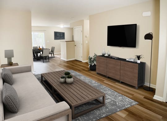 Modern Living Area at The Residences at Liberty Crossing, Columbus, Ohio