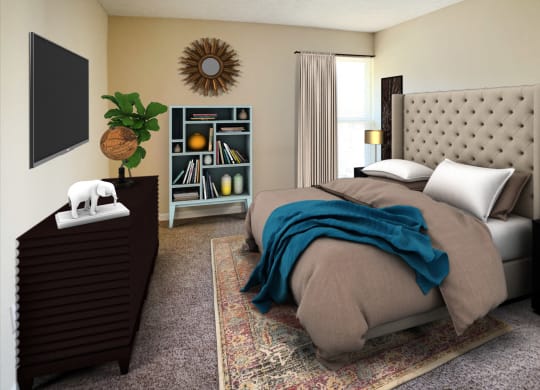 virtual bedroom at Timber Ridge Apartments, Ohio