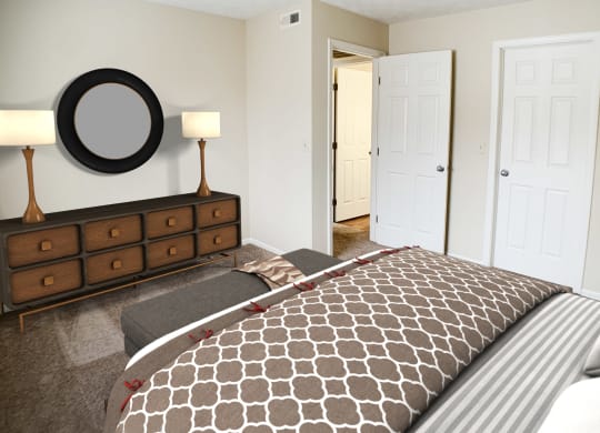 Bedroom at Forest Creek Apartments, Ohio, 45044
