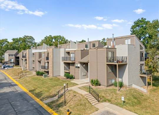 Modern apartment building at Bremerton Park Apartment Homes , Prairie Village, Kansas