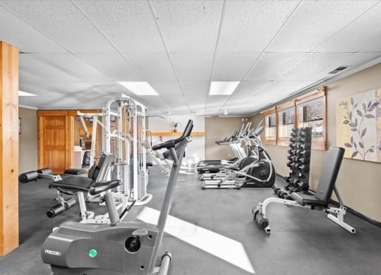 the gym at the apartments for rent