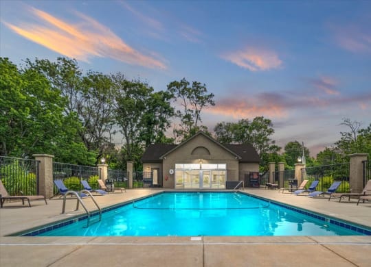 the swimming pool at our apartments at Deerfield Apartments, Olathe, KS
