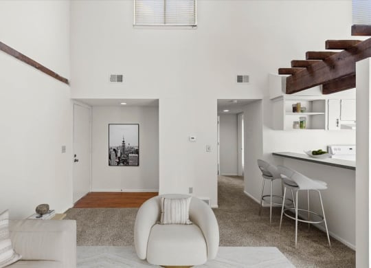 Living Room at Bremerton Park Apartments in Prairie Village, Kansas