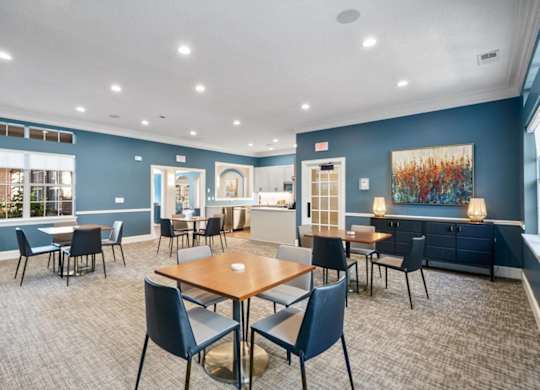 Community Room at The Claremont Apartment Homes, Overland Park, KS