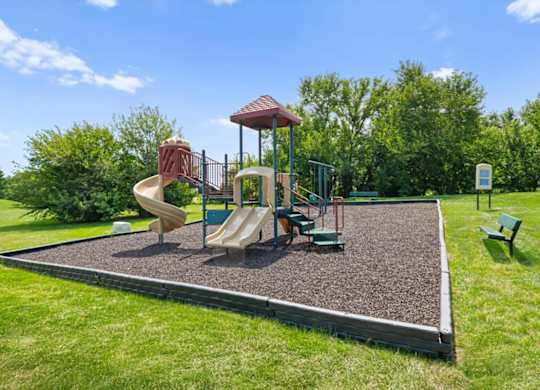 A playground at Stonepost Lakeside Apartment Homes, Olathe, KS